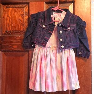 18 Month Baby Girl 2 piece dress and jean jacket